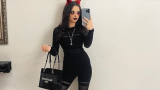 Щерката на Мара Отварачката заложи на класически дяволски костюм за Хелоуин (СНИМКИ)