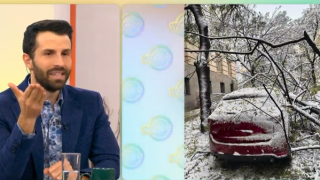 Колата на Георги Блажев пострада при снежната буря